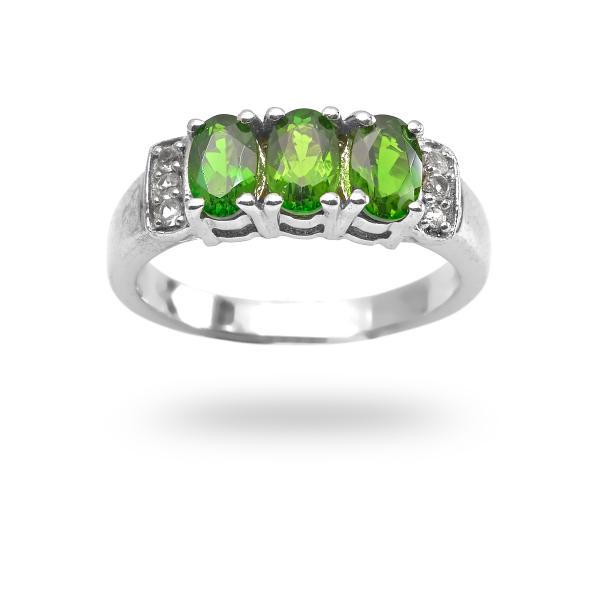 Bague diopside, topaze argent Surbhi